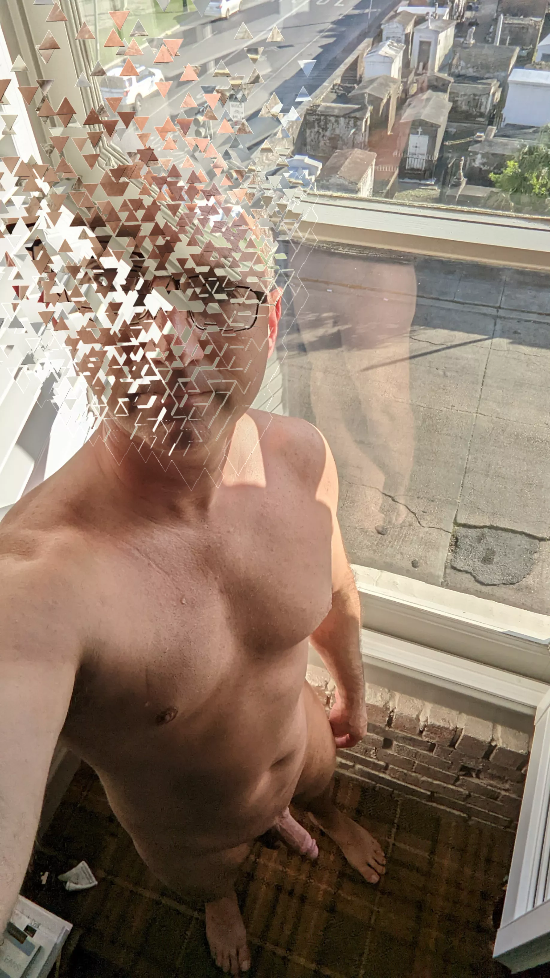 Hotel window overlooking St Louis cemetery#1 New Orleans!!