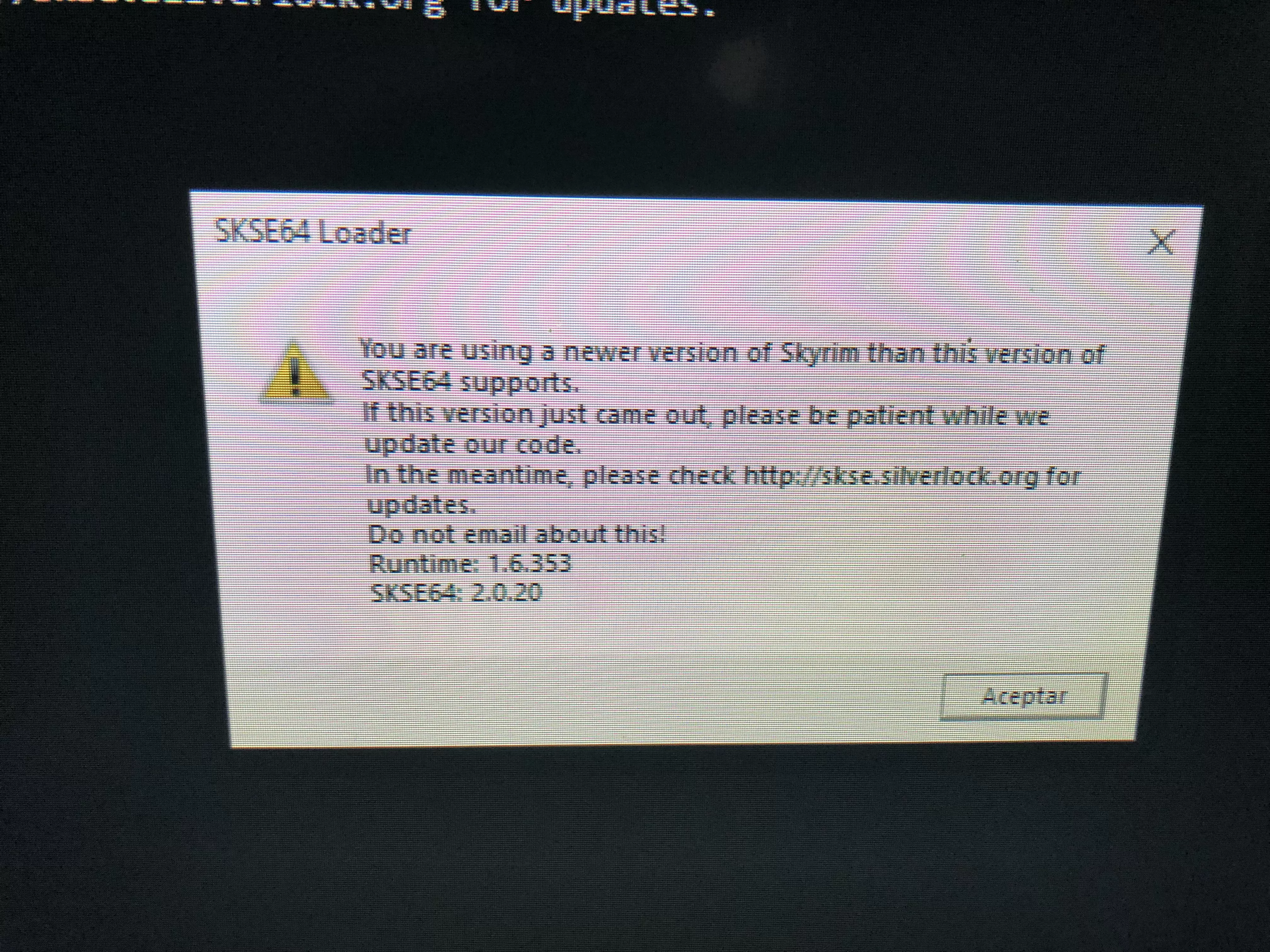 How can I fix this? SKSE for Special Edition is not working.