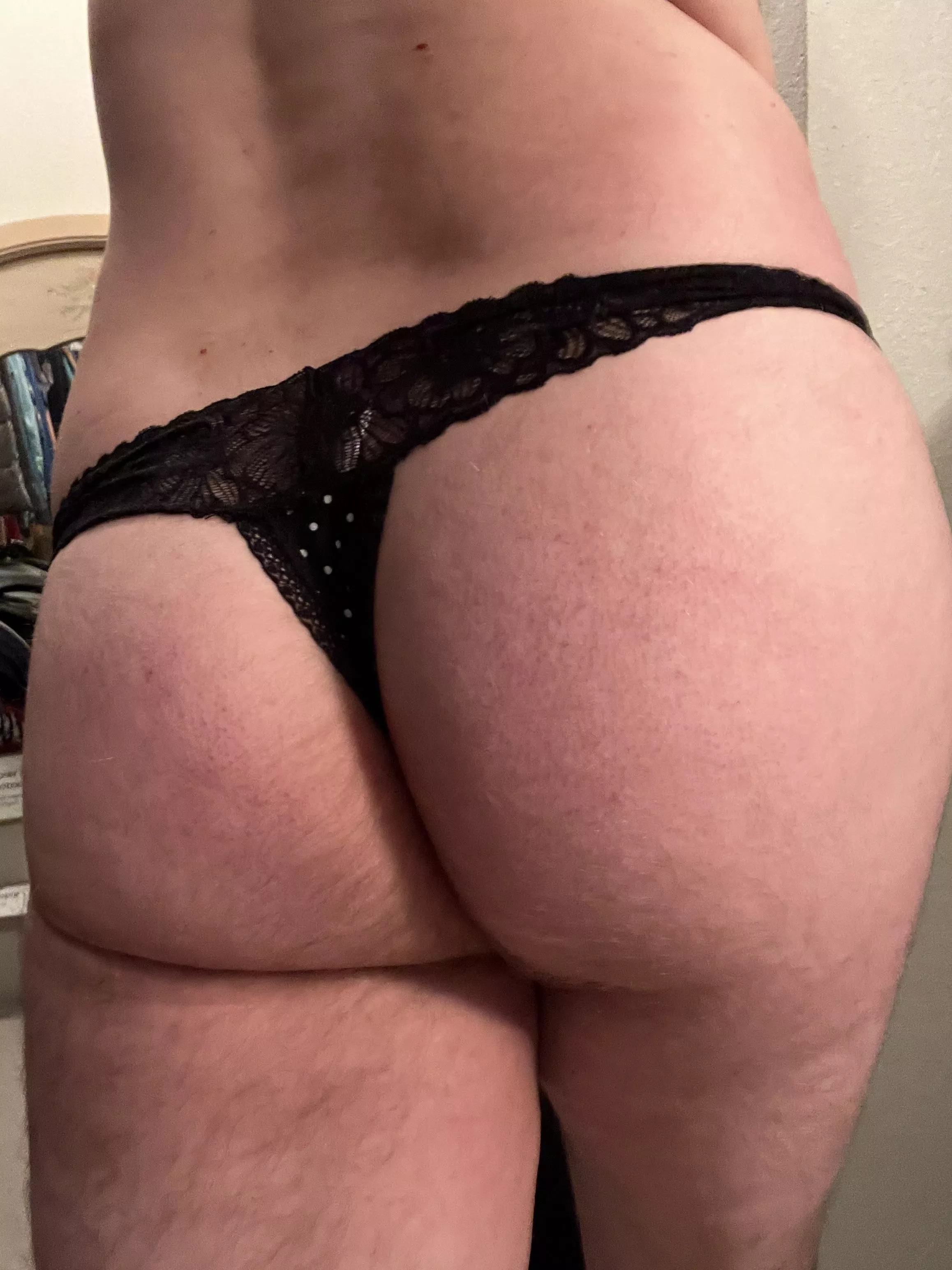 How do I look in my little black thong?