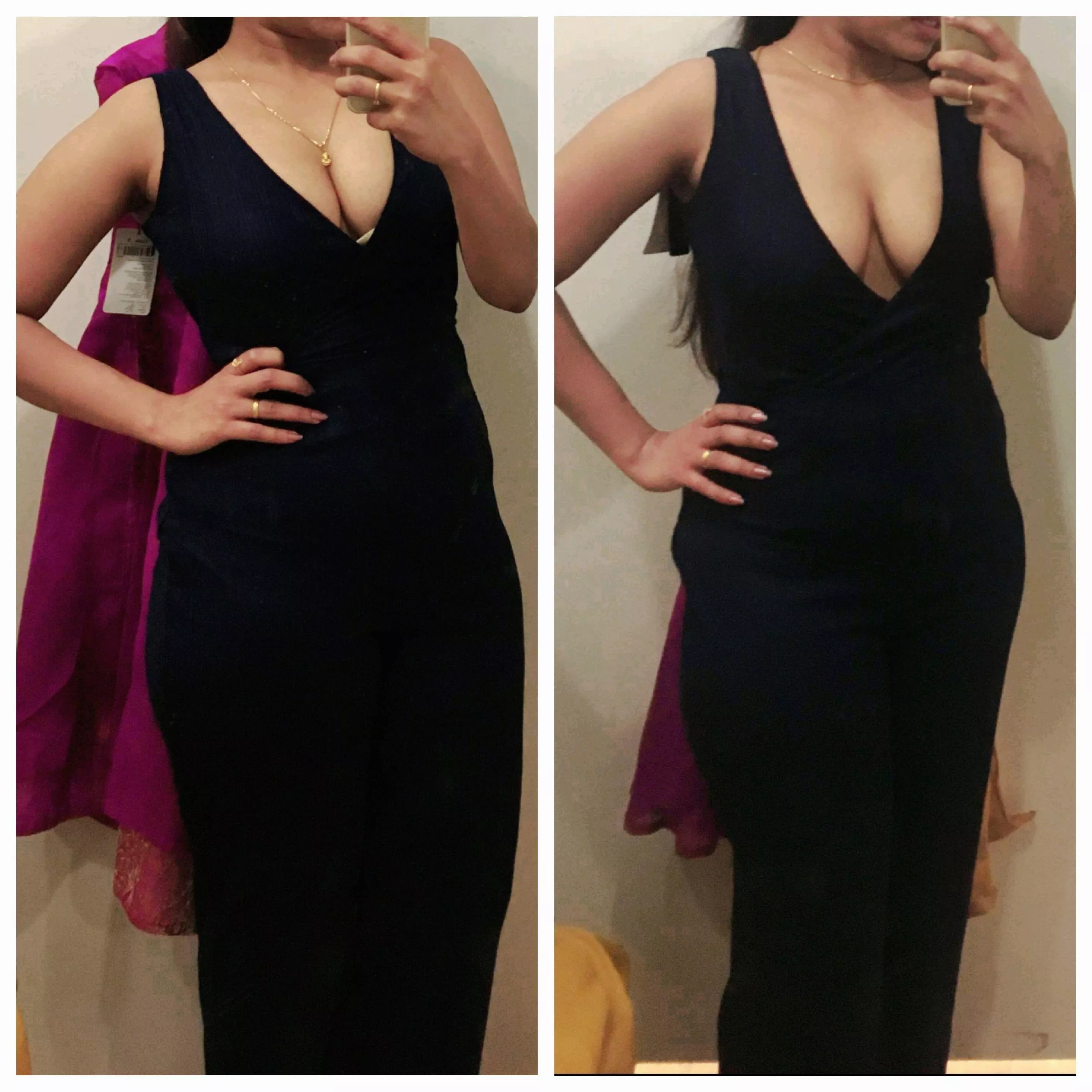 Hubby wanna take me to party, with or without bra?