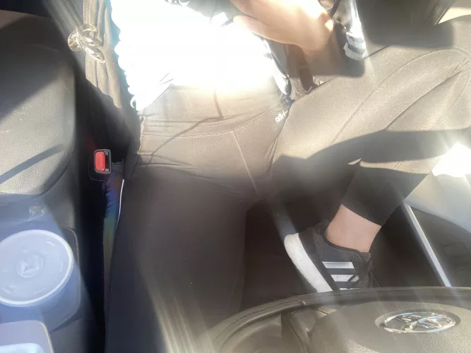 I always stretch on my way to yoga class