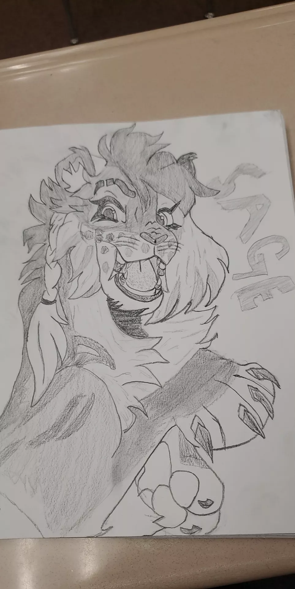 I decided I'd try my FIRST furry drawing for my gf (this is her OC please don't copy it)