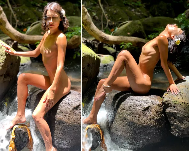 I decided to take a quick dip on our hike. Here is the result. [F]