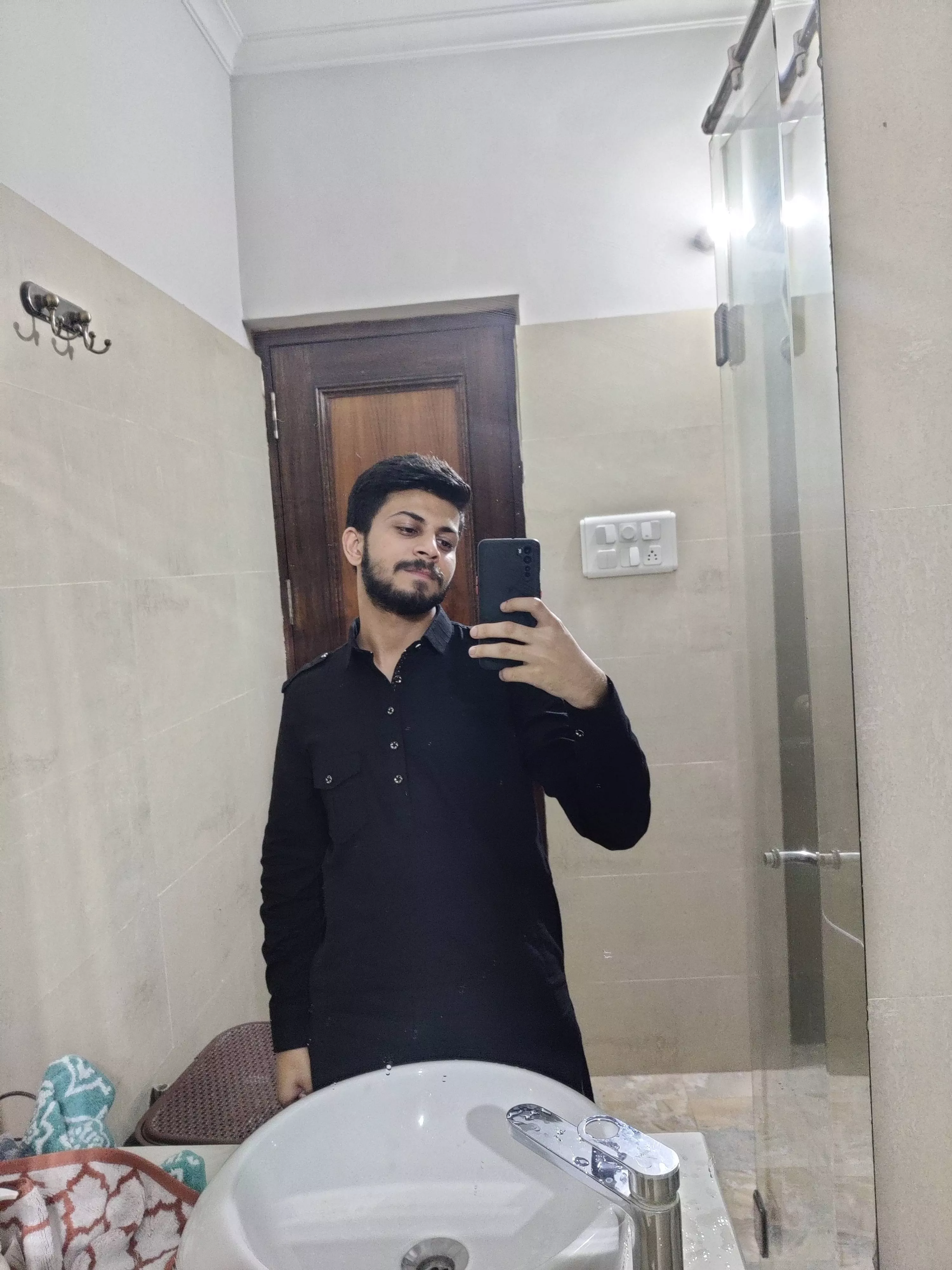 I don't see enough brown men here. Here's me in a kurta hiding in the bathroom at a party. I don't see enough brown men here. Here's me in a kurta hiding in the bathroom at a party.
