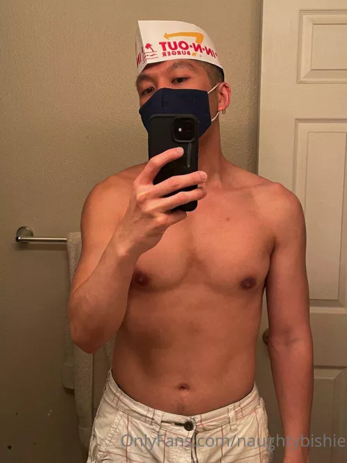 I got a job at a fast food place. How do I look?