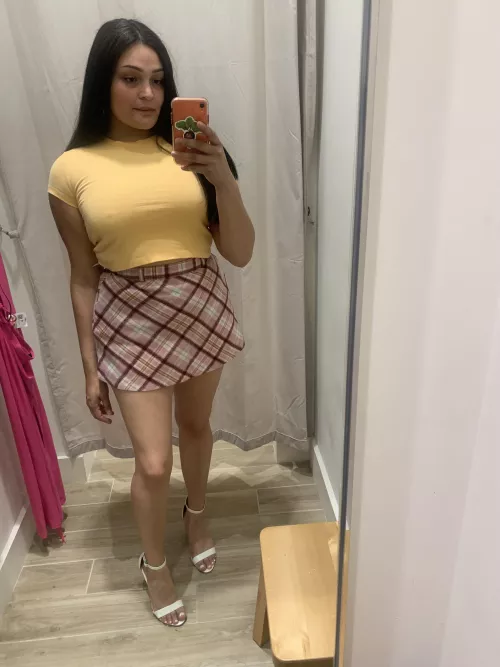 I hope my teacher sees up my skirt when he hands in the tests 🥴