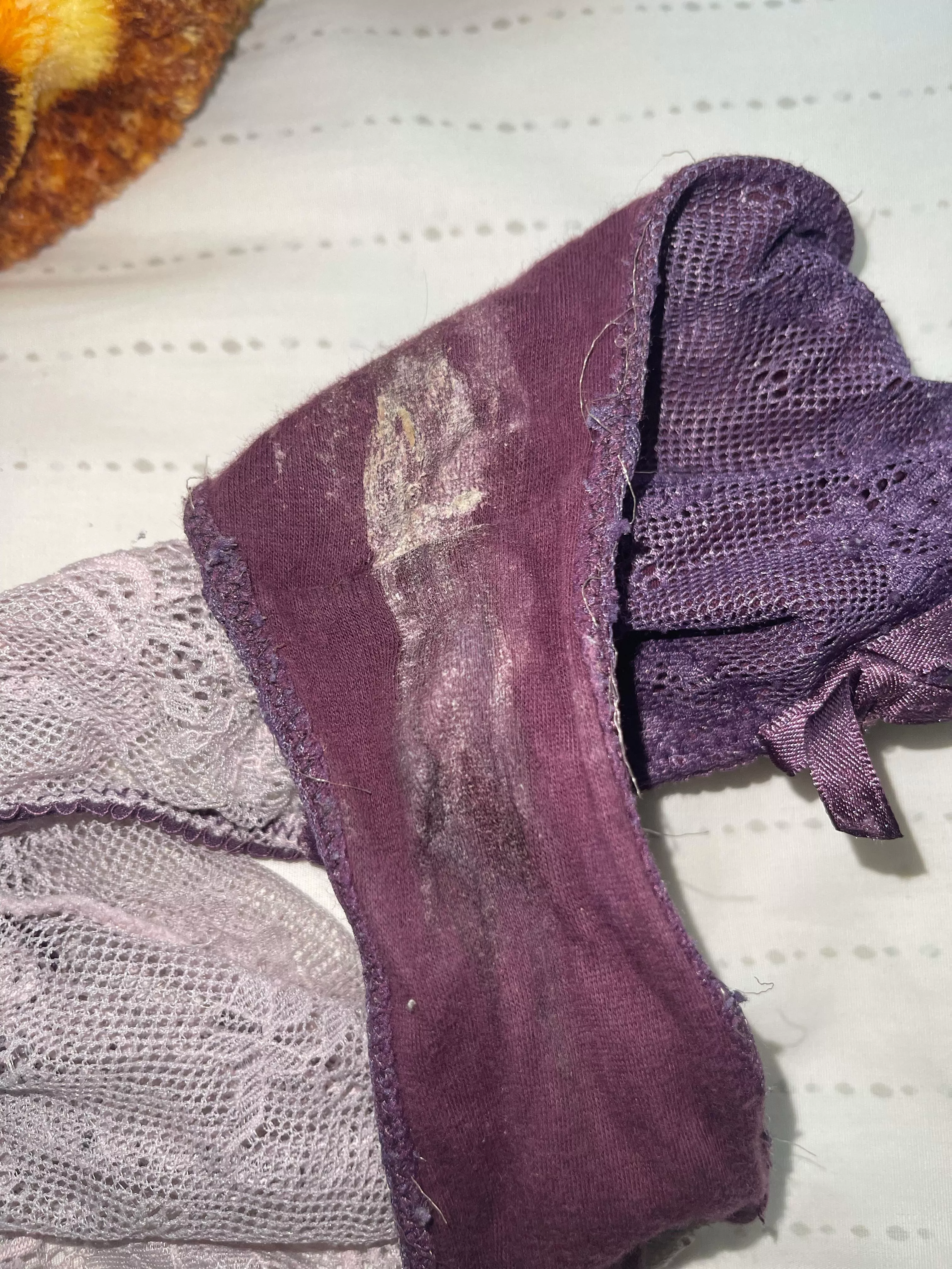 I hope that it’s all my sisters cream on these panties.