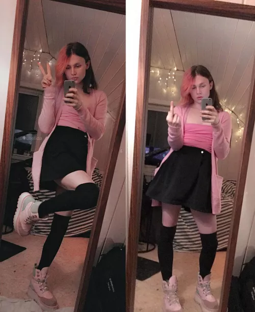 I hope u had a GREAT femboy friday 🥰 btw this might be my fav pics ive ever taken of my self 🥺🤚🏻💕