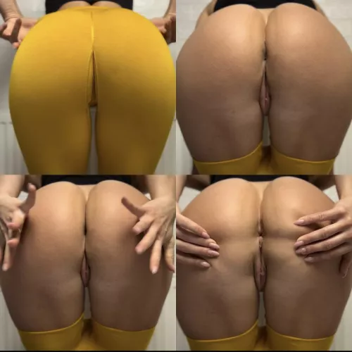 I love gym leggings, although I love peeling them off even more