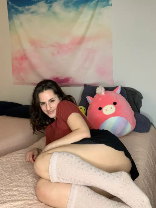 i love my comfy bed after sitting on a hard chair at school all day🛏️