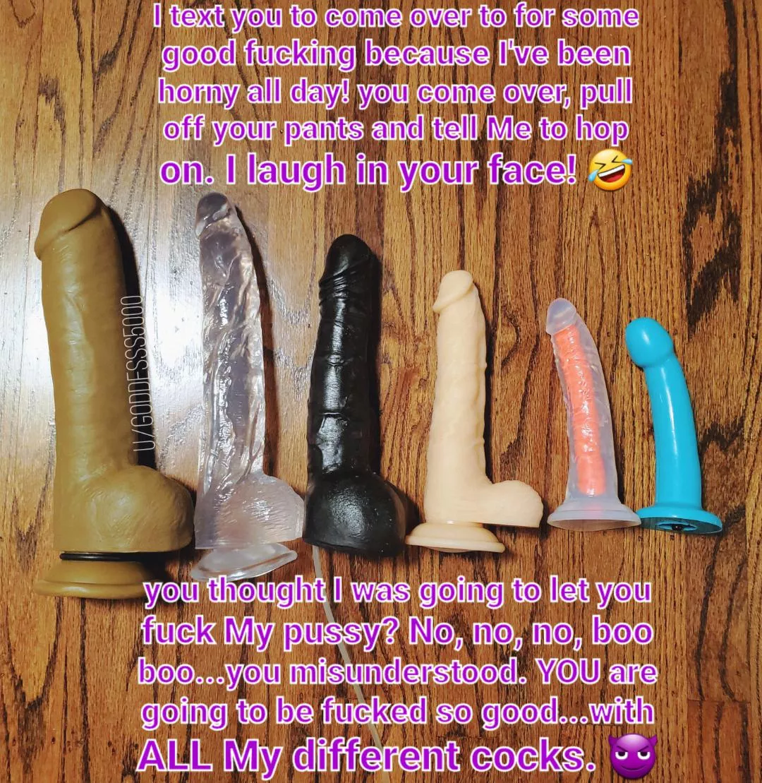 I love putting My Goddess cock collection to good use! 😈
