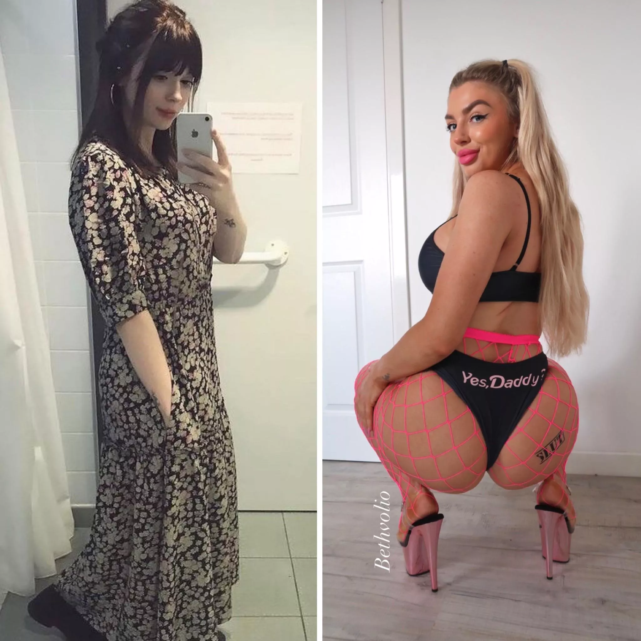 I love the new me. Thank God for fake tits, lip filler, botox, hair extensions, fake nails and a super high sex drive 😈 x