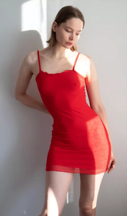 I love this little red dress