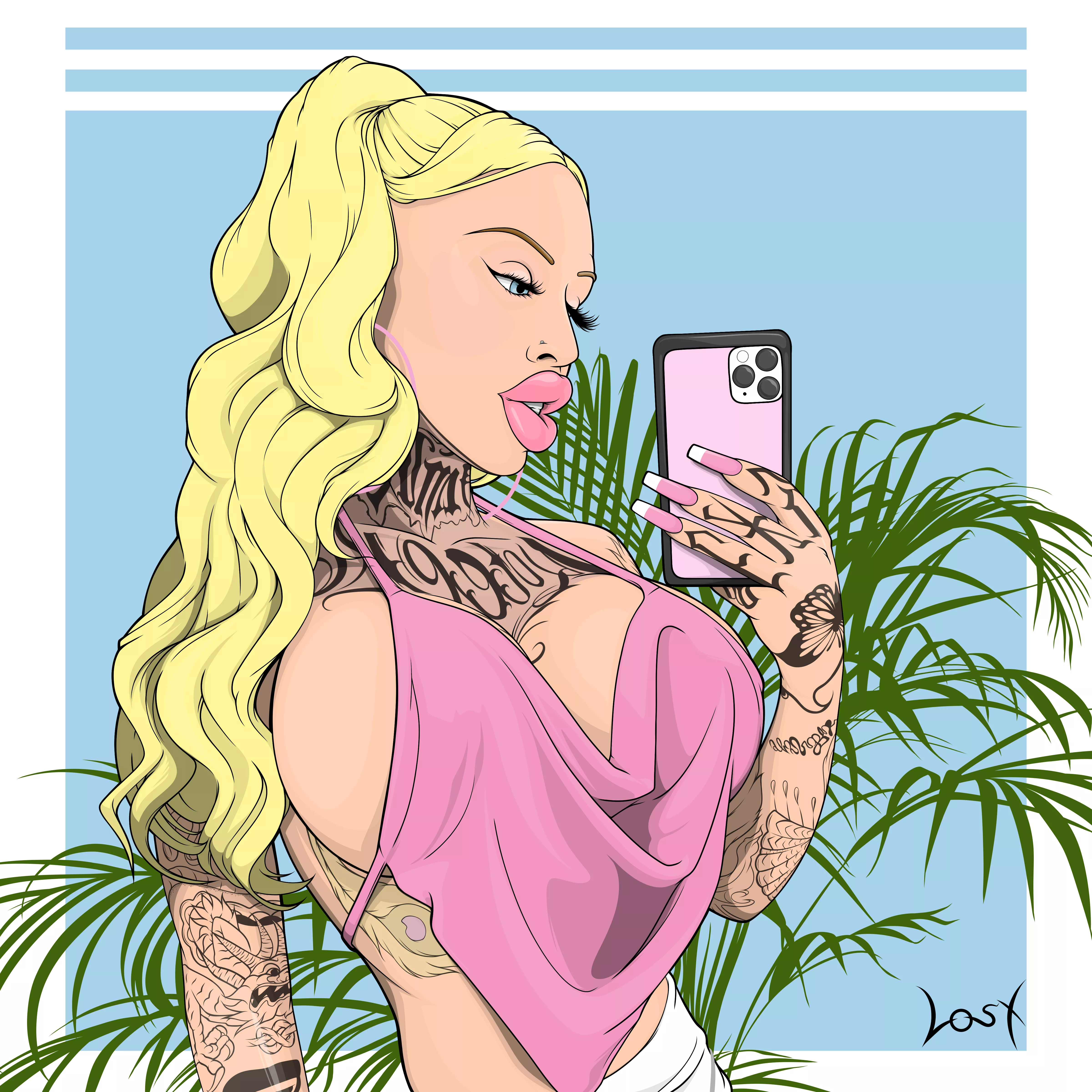 I saw a awesome Picture here and drew it.