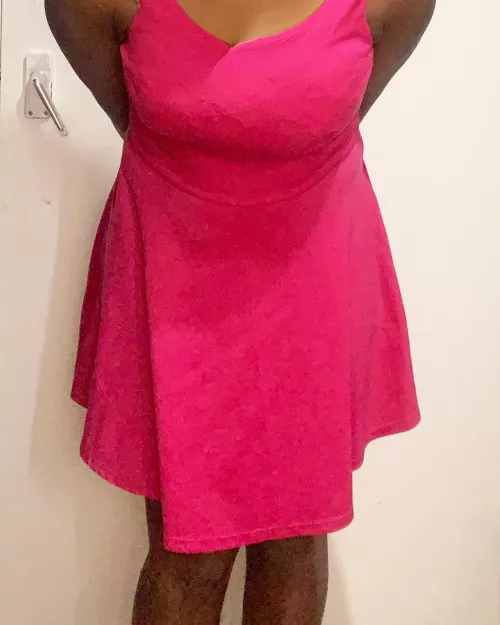 I was home alone so I’d thought I’d wear this dress which is my older sisters old dress