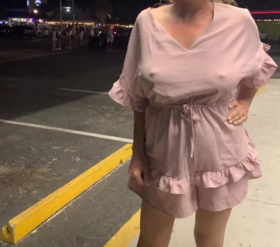 I wore this fun romper out for drinks and dancing last night! So much fun 😉