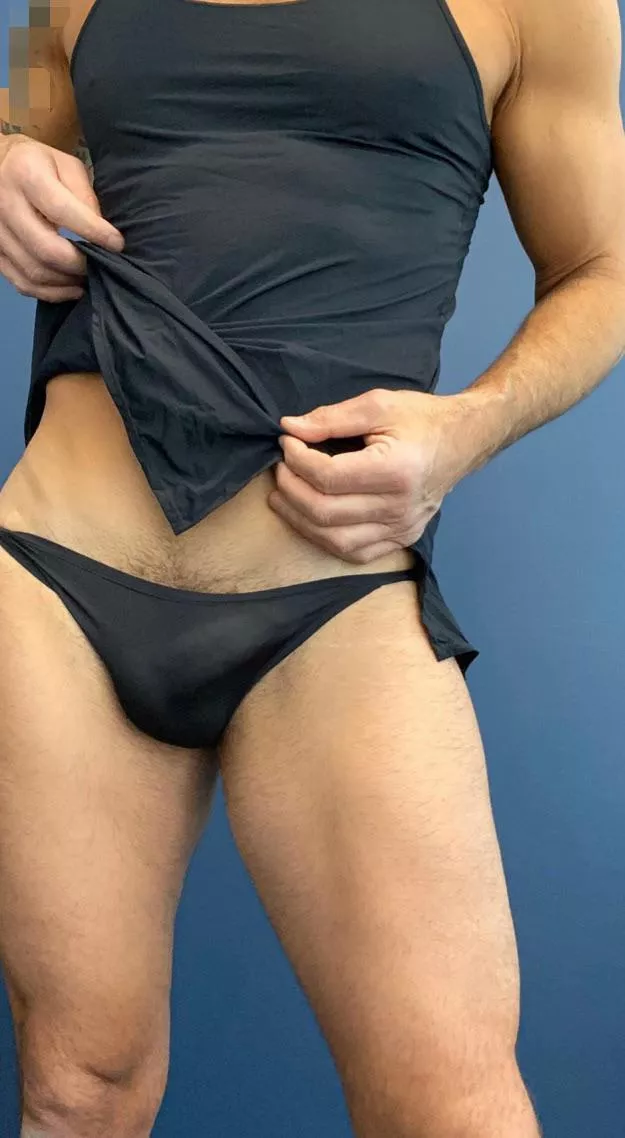 I’d slip right into this little outfit if you were coming over to my hotel. I’d answer the door in this…our eyes would lock. Then…