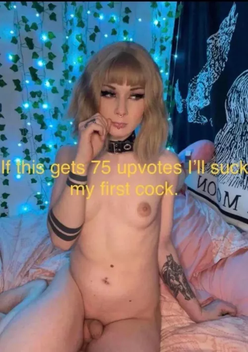 if it gets 100 I will let him fuck me and if it is 200 I will film it