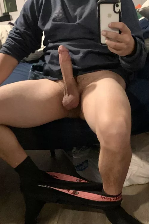 I’m a 6’0 180 lbs. white boy, and for some reason I was blessed with a thick 9inch cock, I ain’t complaining!