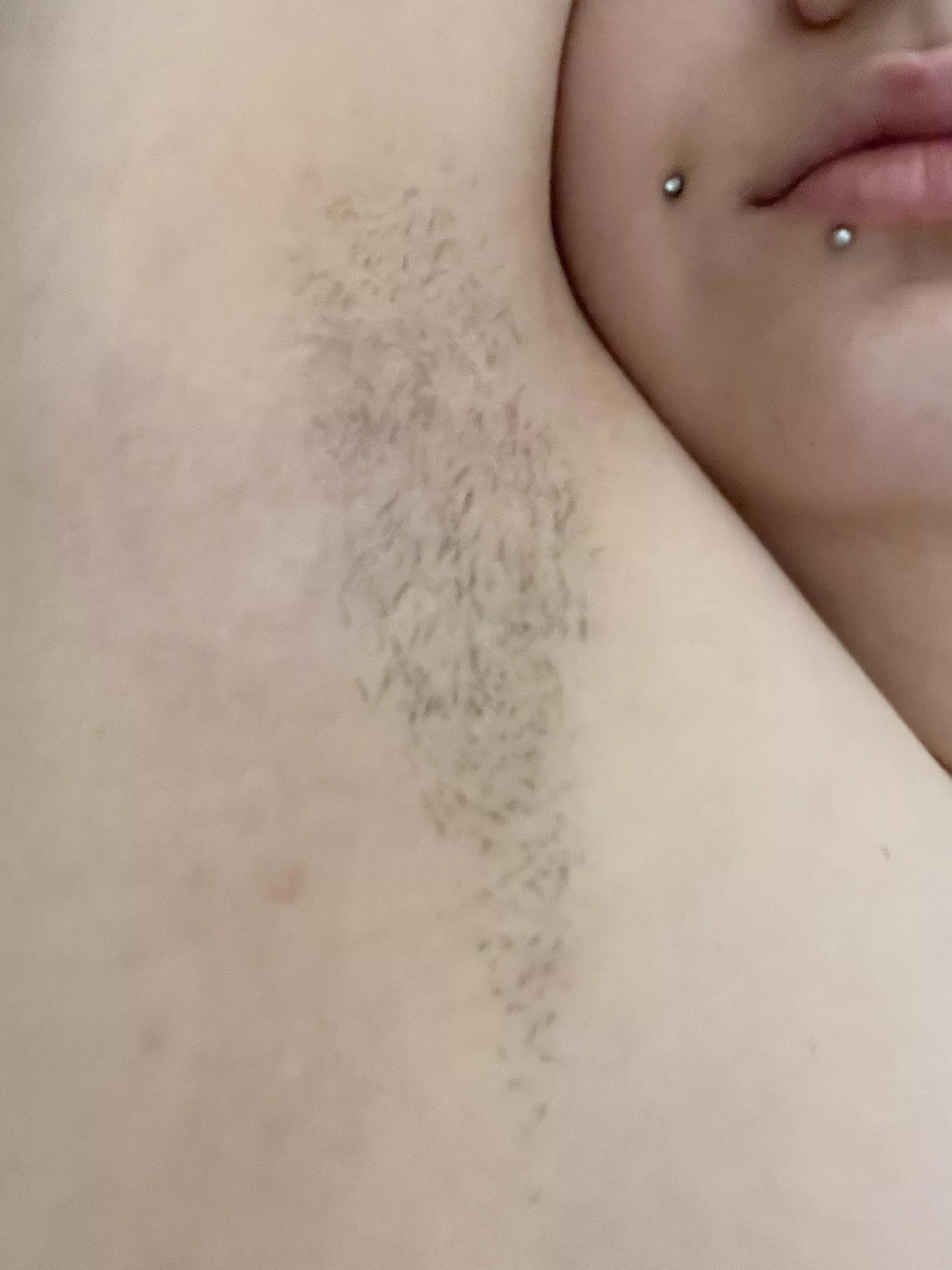 I’m not even going to shave for you. Or wipe up the sweat. Enjoy