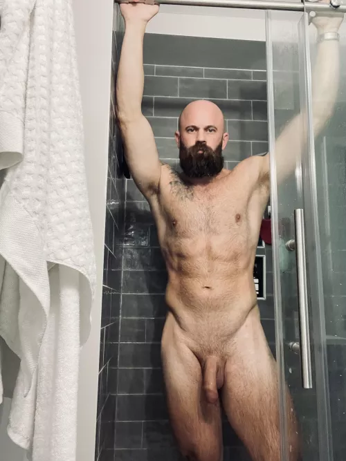 I’m really just petrified of backing up into the still cold water spray.