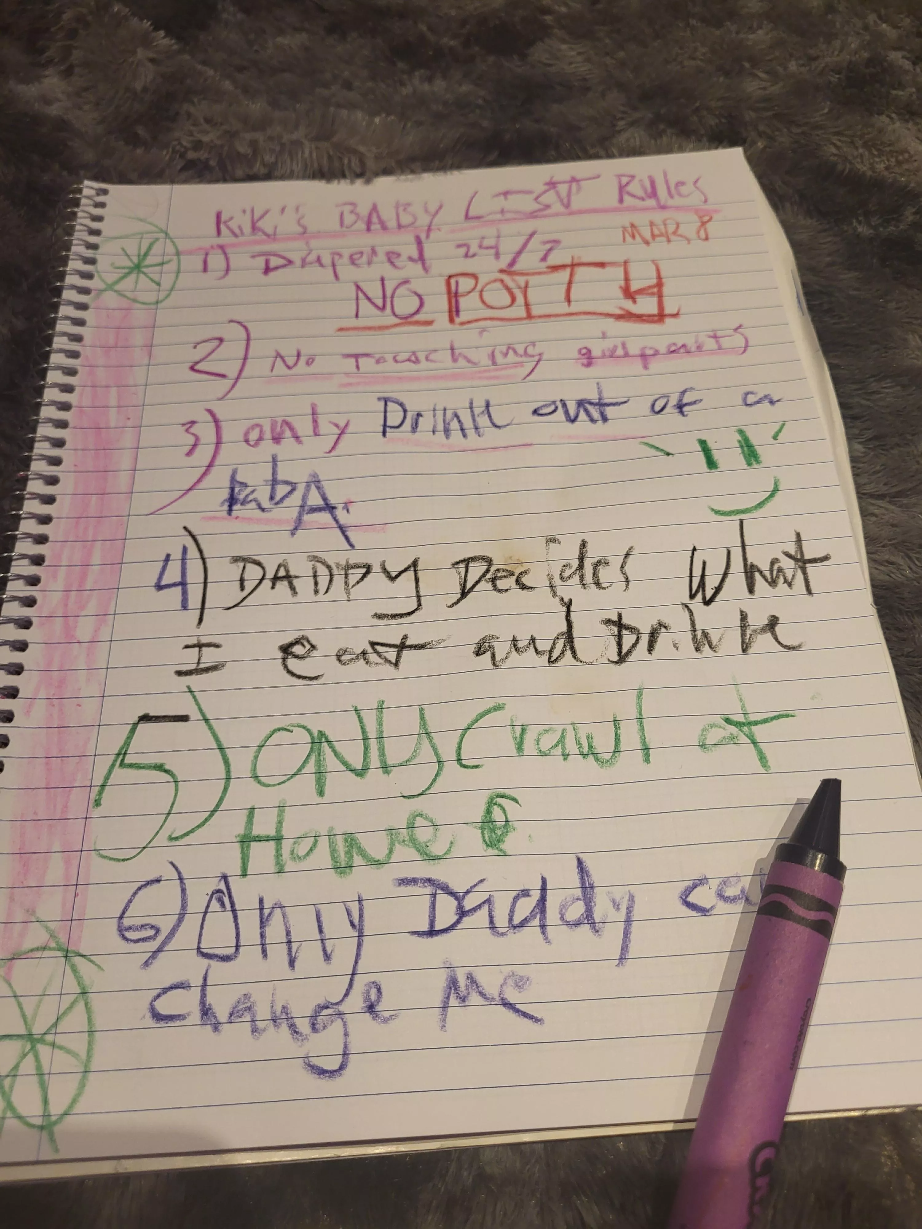 I'm tryna make a list of baby rules for me to follow can you give me some good ones please?:)