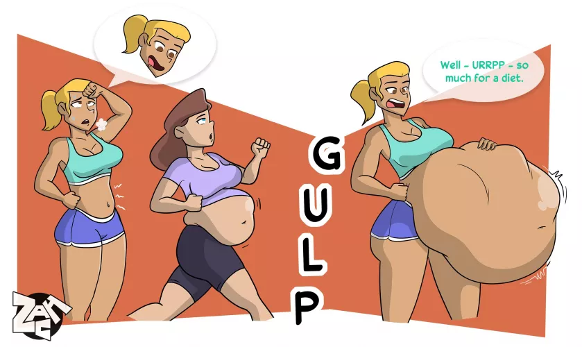 {Image} “Jogging Hunger” (Art by: Zach-White) [F/F] [Same Size]