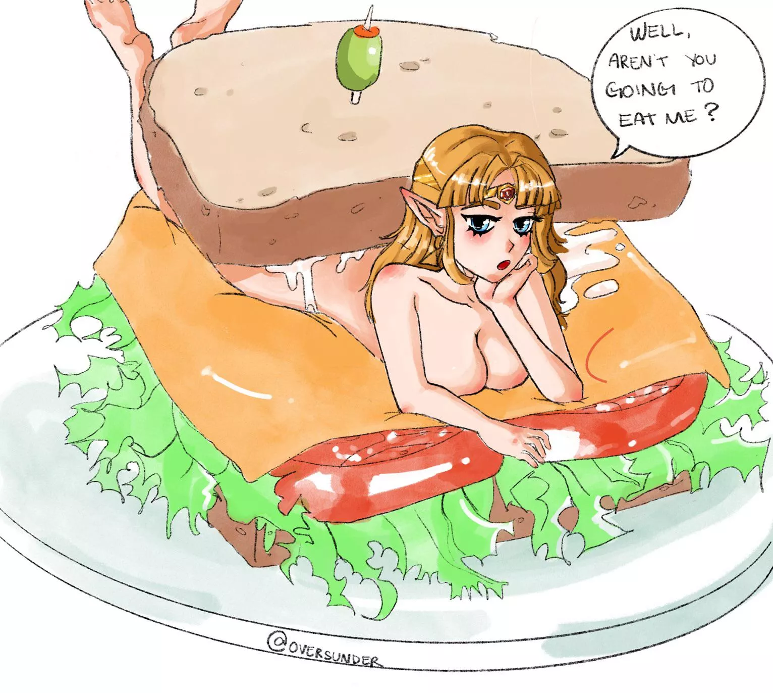 {image} Princess Zelda asking you when you’re going to eat her (By Oversunder)