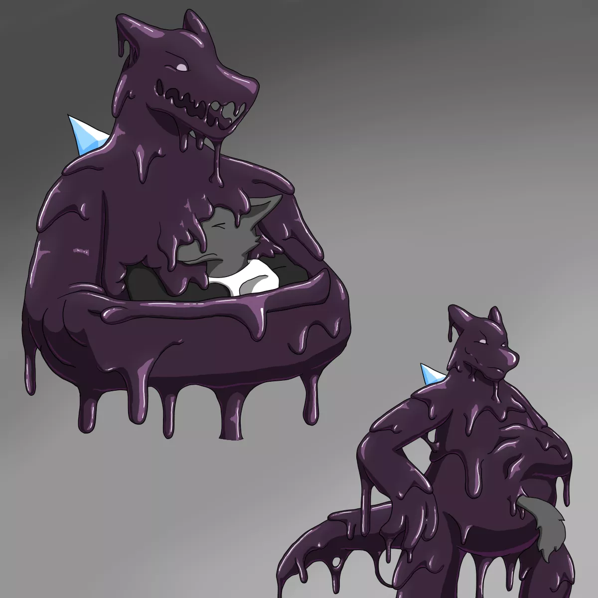 {Image} Slime monster hug by K-HENRY [absorption][soft]