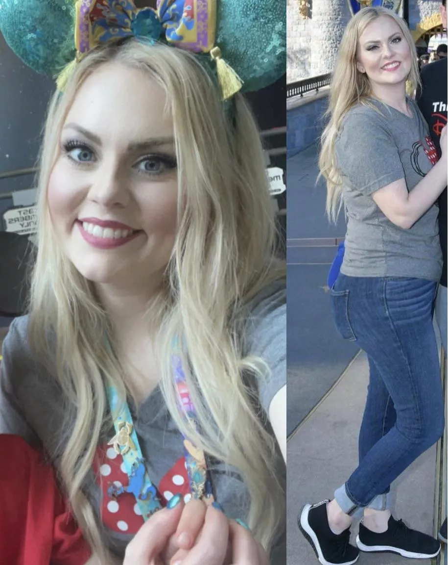 [image] Wife is letting me post some of her to give her more confidence. Rate her out of 10 and what would you like to do to her? This her 2 weeks ago in Disneyland.