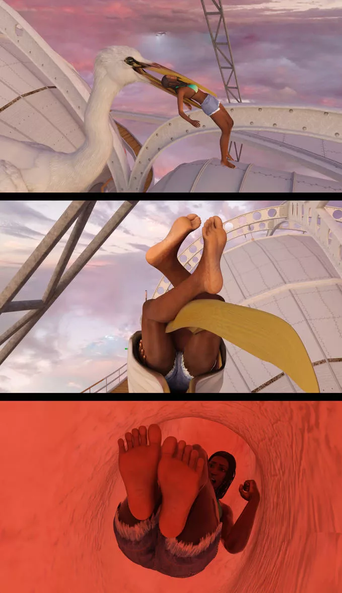 {Image}Crane Eats Adventurer(?/Crane)(F/Human)(Soft)(Oral)(unwilling)(nsfw)(OC: WormsignVore Animations)