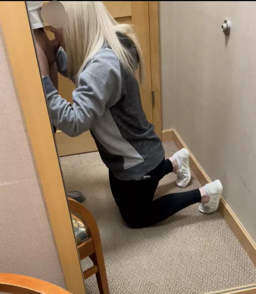 Is it bad I let hubs give me a facial in the mall dressing room?