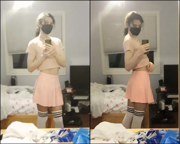 Is this too much pink? And does the skirt look low quality?