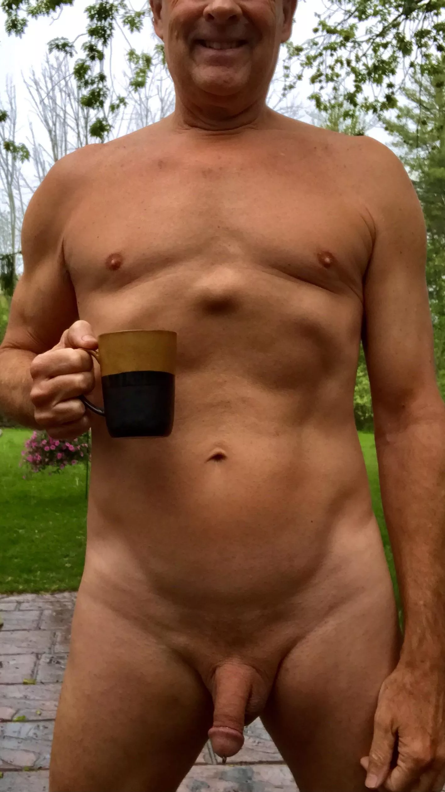 It may be rainy and cool but coffee still tastes better outdoors