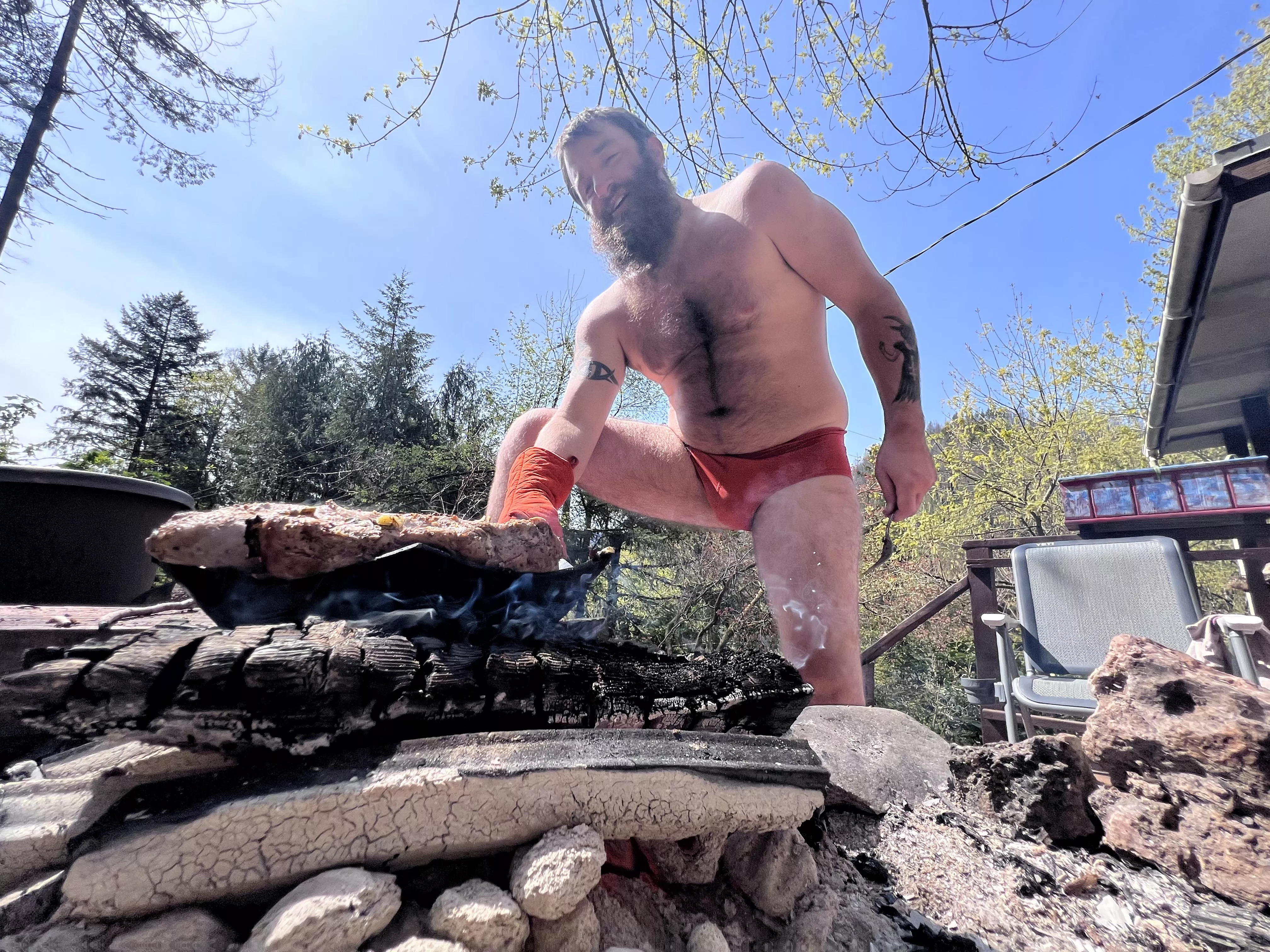 It’s cooking in yer undies outside day. My poor neighbors!! It’s cooking in yer undies outside day. My poor neighbors!!