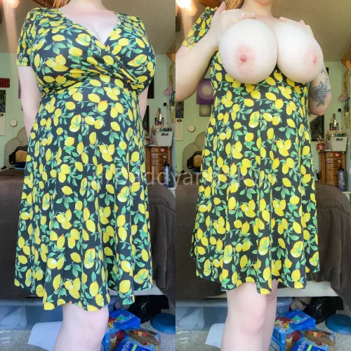 It’s finally warm outside, so you know what that means! Sundresses and boobies. 🤪🍋