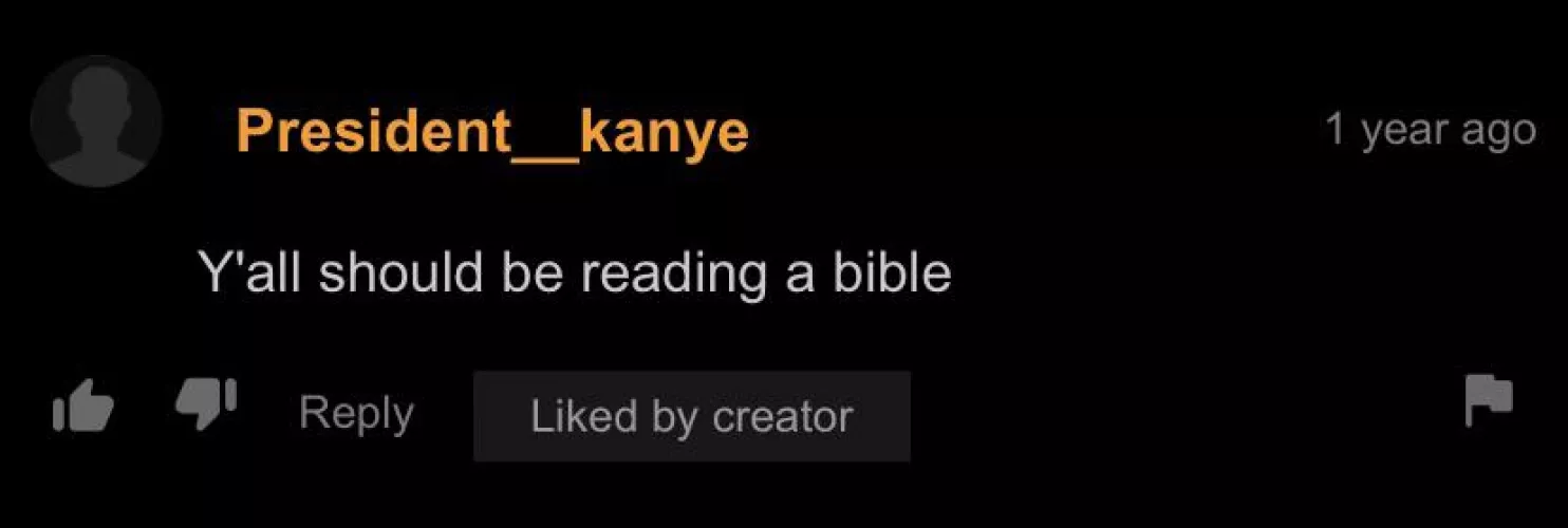 its from the same video as the one that says reasonable response