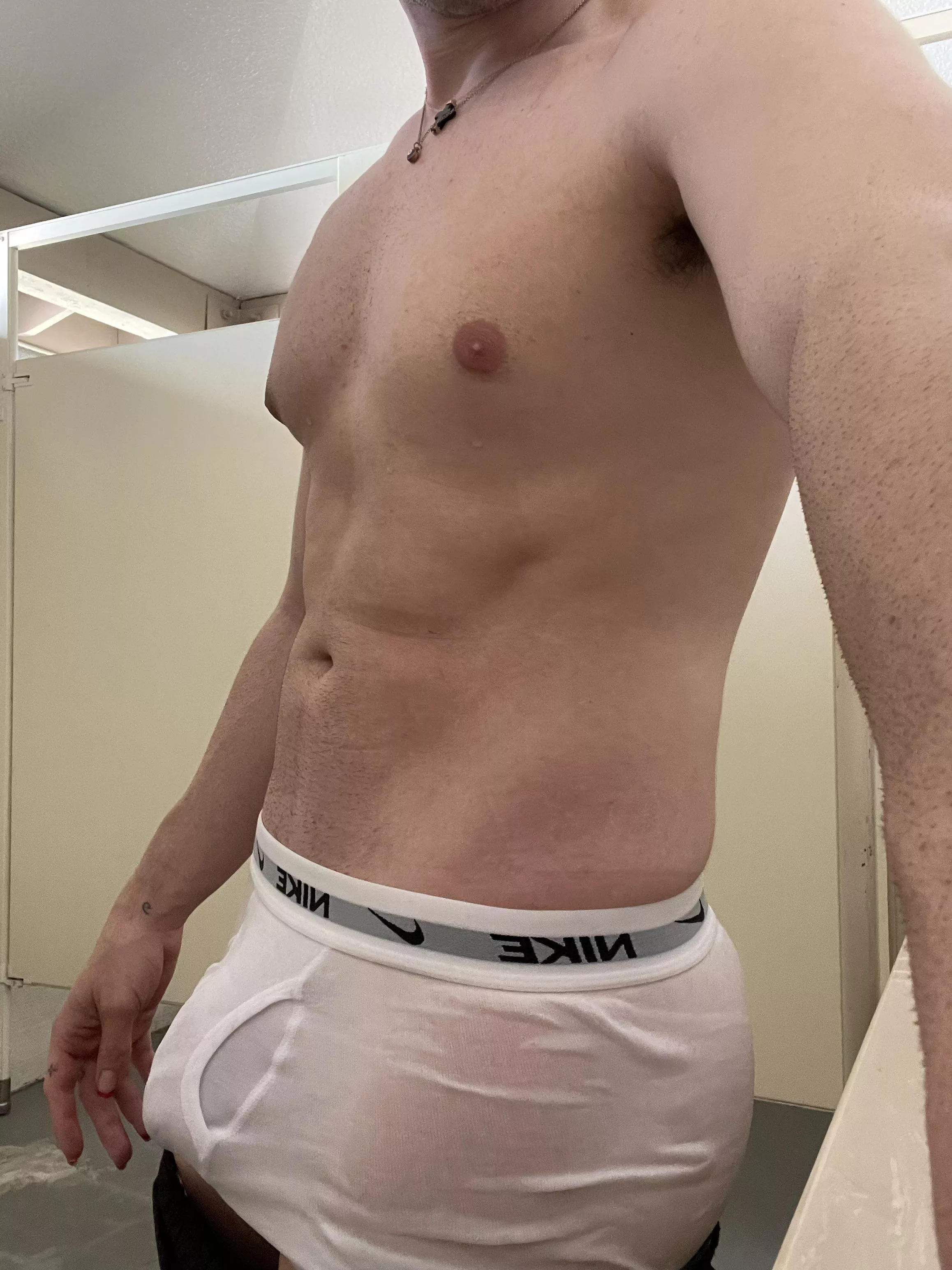 it’s so hot today I went to the pool straight from the gym