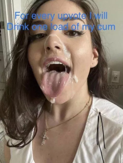 I’ve never swallowed my cum before…..