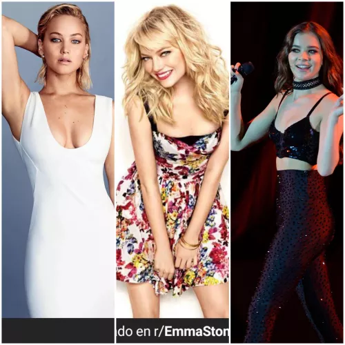 Jennkfer Lawrence Emma Stone Hailee Steinfeld