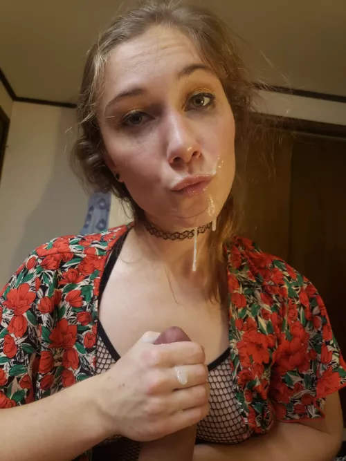 just a little church girl who loves hot cum sprayed all over her face