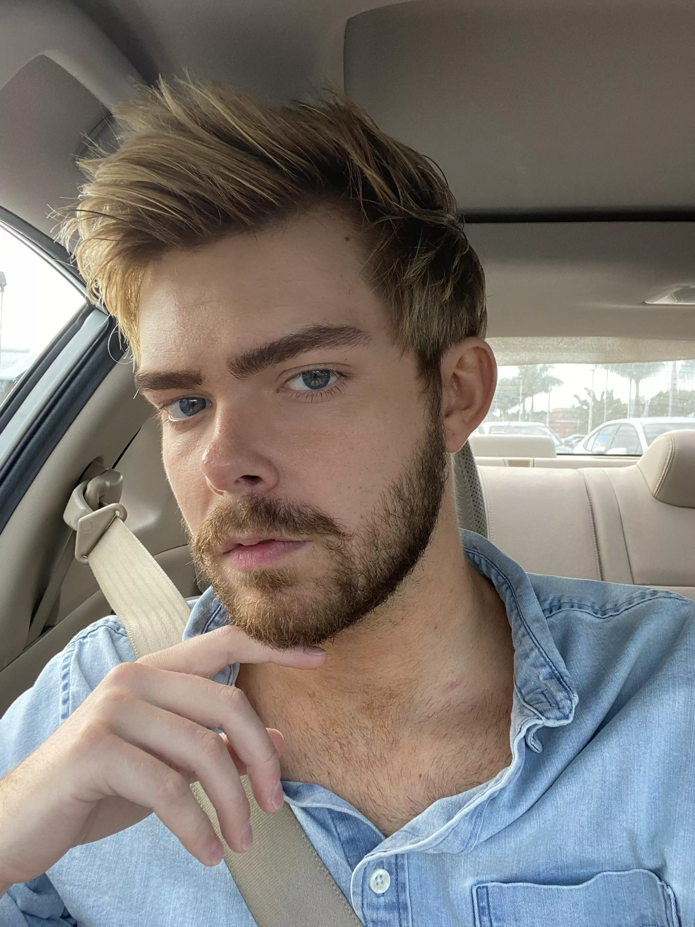 Just a selfie from the car today Just a selfie from the car today