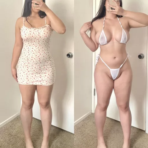 Just curious, sundress or bikini for you?🥰