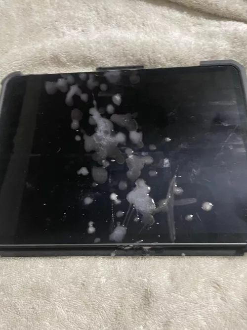 Just finished making a new cumtribute. Here’s my painted iPad minus the inspiration of this masterpiece. Who’s next?