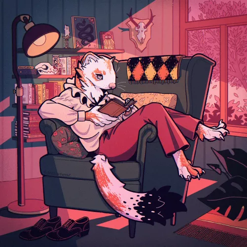 Just finished this piece of my stoat fursona and I can’t post it on my other social media yet… so I’M POSTING IT HERE BECAUSE I’M SO PLEASED WITH IT AND CAN’T WAIT FOR PEOPLE TO SEE IT T^T hope you’ll like it and approve of my literary choice