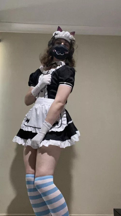 Just got this maid outfit today but it’s a little to small lol will I no for next time now