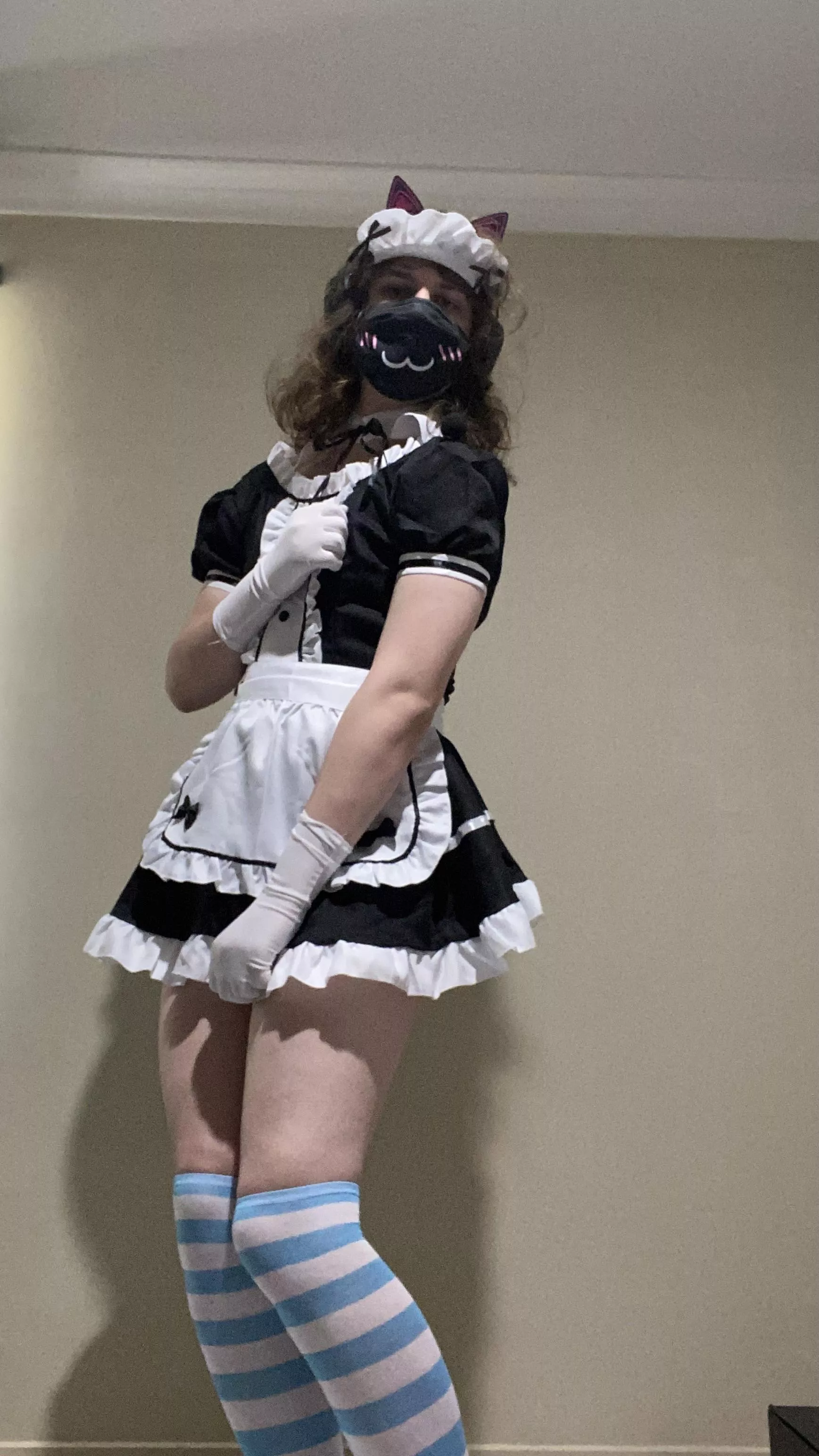 Just got this maid outfit today but it’s a little to small lol will I no for next time now