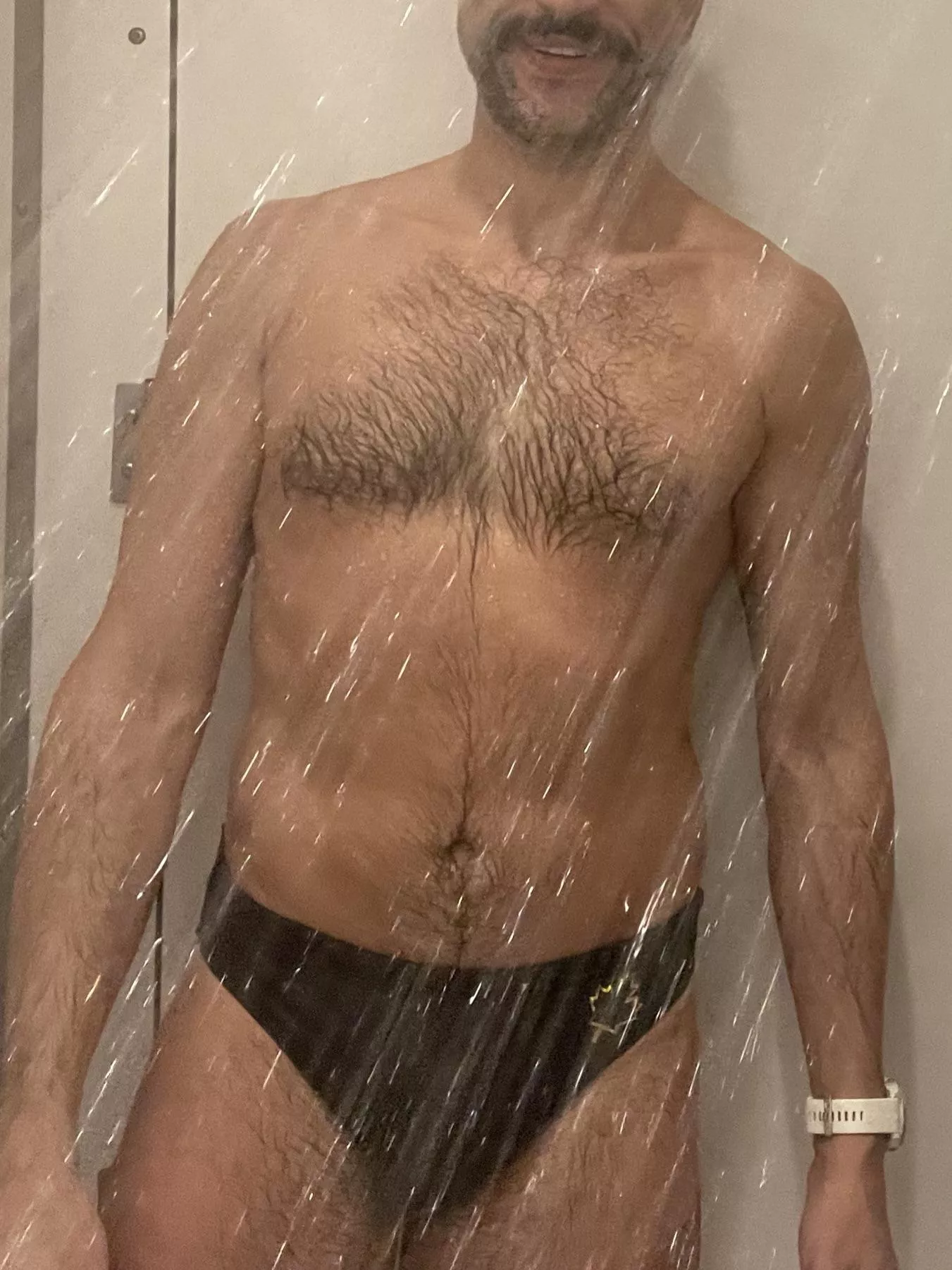 Just gotta take these off for my shower!