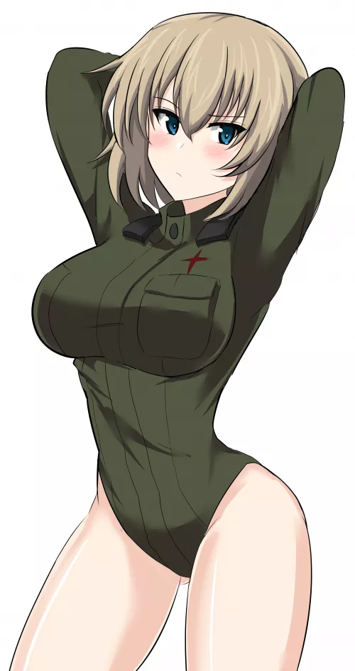 Katyusha Finds Her New Uniform Embarrassing (Aikir) [Girls Und Panzer]