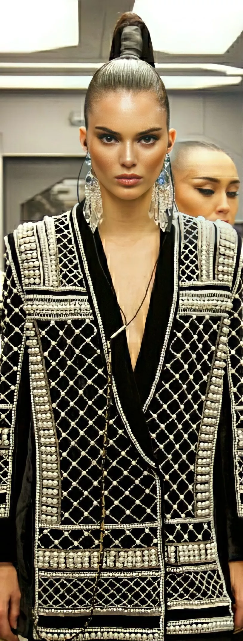 Kendall Jenner being a ponytail queen